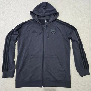 Arsenal Adidas 2022 DNA Carbon Triple Black Full Zip Hoodie Herren L Large HF4049 - Bild 1 von 11