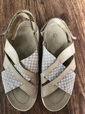 Earth Spirit 女式吊带可调背凉鞋,尺寸 US 10 EUR 42 露趾 — 第 1/4 张图片