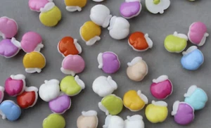 20-800pcs 14mm Apple Buttons Shank Candy Mixed Colours Plastic - Picture 1 of 6