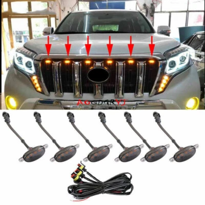 For Toyota Prado LC150 2014-2017 Raptor Style Amber LED Lamp Front Grill Light - Image 1 of 4