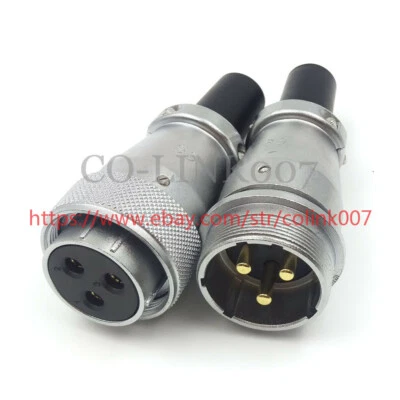 WS28 3Pin Cable to Cable Connector, 50A Aviation Bulkhead Connector Plug-Female - Image 1 of 4