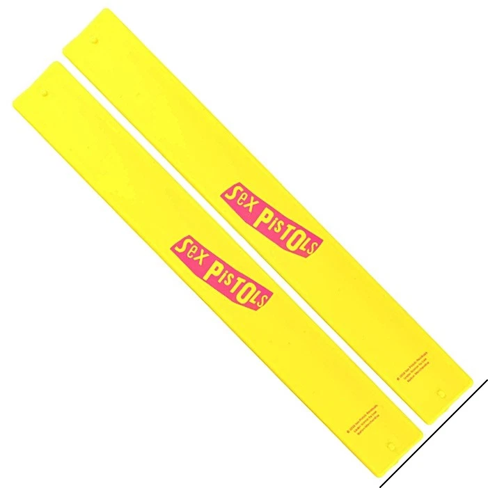 Sex Pistols Yellow Slapbands / Wristbands x 2 (icc) REDUCED TO CLEAR