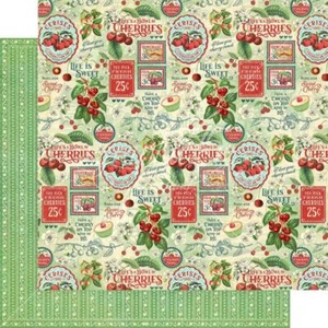 Graphic 45 Life's A Bowl Of Cherries Double-Sided Cardstock 12" x 12" - Simply S - Picture 1 of 1