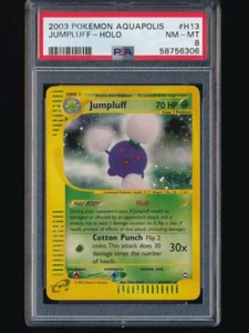 2003 POKEMON JUMPLUFF HOLO #H13 E-SERIES AQUAPOLIS PSA 8 WOTC VINTAGE 17 REVERSE - Picture 1 of 2