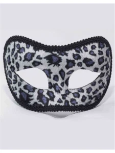 Adult or Child's Costume Accessory Snow Leopard Domino Eye Mask - Picture 1 of 1
