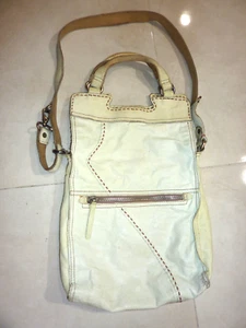 LUCKY BRAND Handtasche elfenbeinfarben Leder Hobo-Nähte Schultertasche 189 $ gebraucht, in einwandfreiem Zustand - Bild 1 von 10