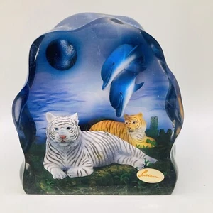 The Art Of Lassen  "Children of the Earth "  3D Fig. 9847  Tigers,Dolphins, Moon - Picture 1 of 4