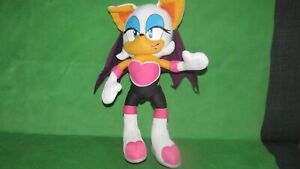 Sonic The Hedgehog ROUGE THE BAT Pink White Purple Sega Plush Toy RARE HTF 