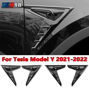 For Tesla Model Y 2021-2022 Side Fender Camera Decorative Cover Trim Accessories - Imagen 1 de 10