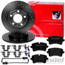 brembo perforated sports brake discs + rear pads for Audi A6 C7 4G + A7 4G
