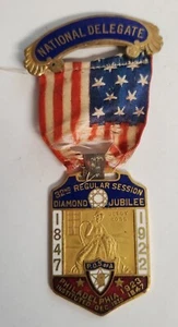 1922 Patriotic Sons of America National Delegate Medal / BEAUTY! - Picture 1 of 5
