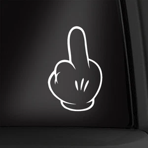 Mickey Mouse Mittelfinger 6 Zoll Vinyl Aufkleber Vogel Sticker mehrere Farben verfügbar - Bild 1 von 3