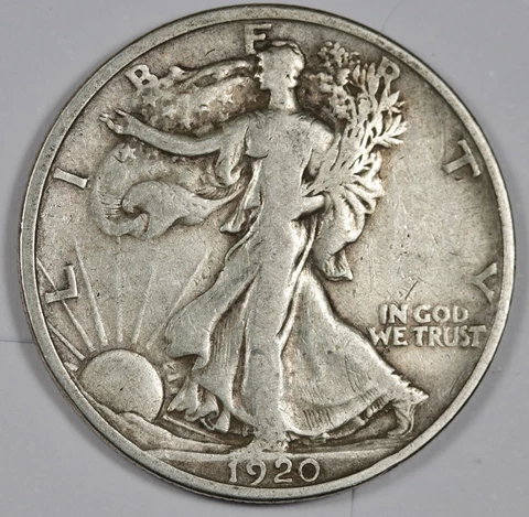 1920 Liberty Walking Half.  VF.  186409 Cover