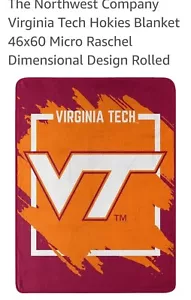 Virginia Tech Super Plush Throw 46" X 60" (Officially Licensed Product) - Picture 1 of 9