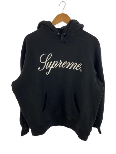 Felpa Supreme con cappuccio M cotone nero usata