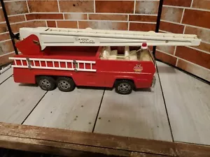 Vintage Tonka Swivel Aerial Ladder Fire Truck Pressed Steel 1970’s -1980's - Picture 1 of 19