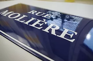 Plaque de rue emaillée personnalisée 25x45 cm -NEUF- 10 ans de garantie numéro - Foto 1 di 6
