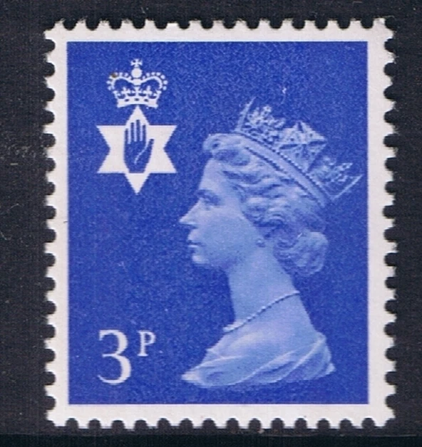 GB SG NI13 MNH MINT Northern Ireland 3p Ultramarine 2B Regional Machin  - Image 1 of 1