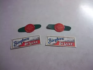 4 Vintage IRTP BEER NECK LABELS - OLD MILWAUKEE + ZIEGLERS Wisconsin Wi Bar - Picture 1 of 2