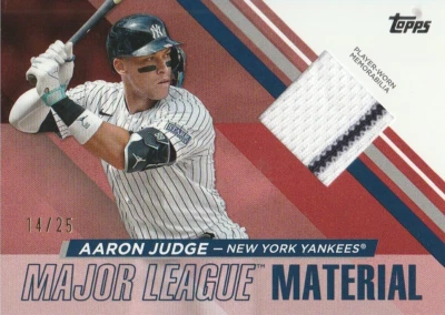 2024 Topps Update Major League Materials Red #MLMUAJ Aaron Judge/25 - Image 1 of 2