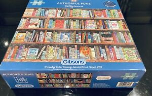 Gibsons 1000  piece jigsaw puzzle - Authorful Puns - Excellent - COMPLETE