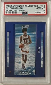 DILLON MITCHELL #/d 39/50 RC PSA 10 2023 PANINI NSCC SILVER CARD TEXAS LONGHORNS - Picture 1 of 2