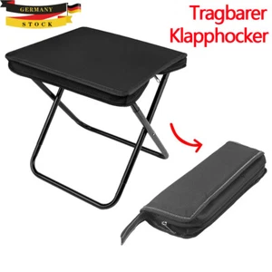 Klapphocker Campinghocker Kleiner Faltbarer Klappstuhl Hocker für Heimzug Freien - Bild 1 von 8