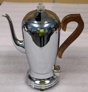 VINTAGE COFFEE MAKER PERCOLATOR MODEL NO C6500 CHROME PLATED 115V 450W - Picture 1 of 11