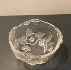 Mikasa Blossom Time Clear Crystal & Frosted 5 3/8" Fruit Dessert Bowl Germany
