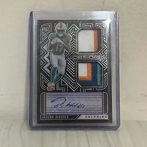 2021 ossidiana Jaylen Waddle Rookie viola tri colore n. RJI-JW RPA/40 - Foto 1 di 3