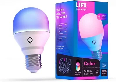 LIFX Color A19 800 lumens, Billions of Colors and Whites, Wi-Fi Smart LED... - Image 1 of 4