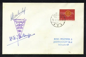 M.R.I. 1960 Rocket Mail Experimental Start 4 Platillo Volador Correo HOLANDA - Imagen 1 de 2