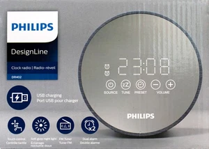 Philips Radiowecker, LED-Display, Netzbetrieb, USB, Reserve-Batterie, TADR402/12 - Bild 1 von 2