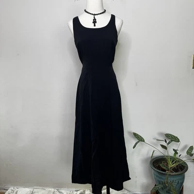 Vintage Anos 90 BYER TOO! Vestido preto rayon linha A Maci EUA indie grunge gótico P - Imagem 1 de 4
