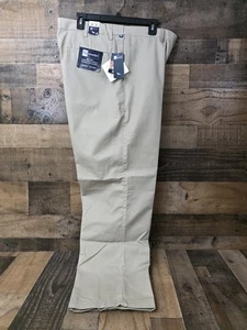 Men's Khaki Generation Flat Front Pants - 40x 32- New with Tags - Tan - Picture 1 of 9