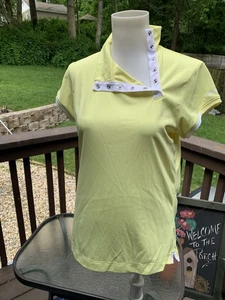 Slazenger Women Yellow Collared Sleeveless Pullover Golf Shirt Activewear Top S - Picture 1 of 8