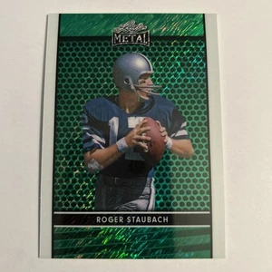 Roger Staubach 2024 Leaf Collective Metal Green Shimmer 1/1 - Picture 1 of 2