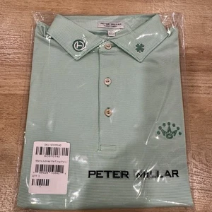 Scotty Cameron St Patrick’s Peter Millar Polo - Circle T Clover Striped - Large - Bild 1 von 7