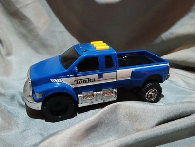 Hasbro 2008 Funrise Tonka Truck Pull-Back with Lights and Sounds Blue Works - Image 1 of 4