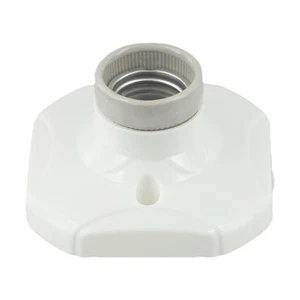 1xStraight Glazed Ceramic Heat Lamp Holder Light Bulb Socket E27 Porcelain SALE - Picture 1 of 20