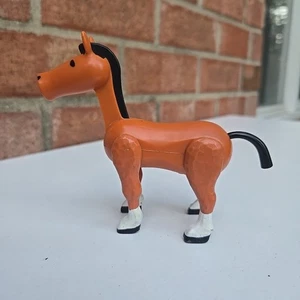 Vintage Fisher Price Little People Brown Horse Hong Kong - Picture 1 of 7