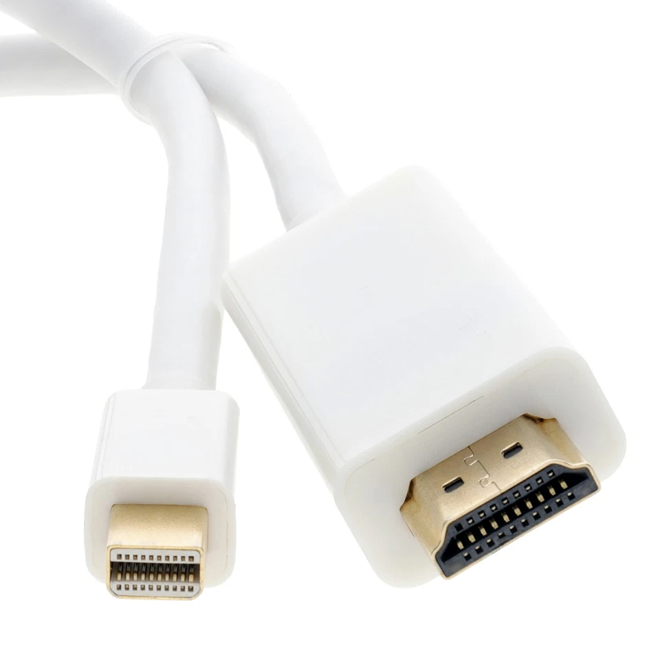 1.8m Mini DisplayPort/Thunderbolt to HDMI Cable Mac to TV Video+Audio [006822] - Image 1 of 4