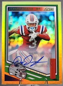 Demario Douglas /50 2025 Panini Score Gold Zone Auto New England Patriots SSP - Picture 1 of 2