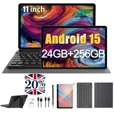 2025 Android 15 Tablet 256GB ROM (1TB TF) 11 inch 5G WiFi 8600mah Dual Camera 2K - Image 1 of 4