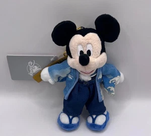Disney Store Japan Original Plush Key chain KIMONO Mickey Mt. Fuji pattern 10in - Picture 1 of 8