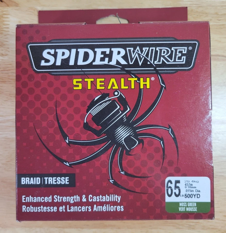 SPIDERWIRE STEALTH TRENZA MUSGO VERDE 65lb/500yd MEJORA RESISTENCIA Y FUNDICIÓN🔥 Foto 1 de 4