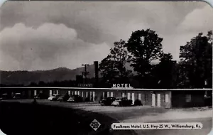 WILLIAMSBURG, KENTUCKY - FAULKNERS ROADSIDE MOTEL - OLD POSTCARD - Picture 1 of 2