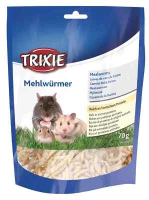 Mehlwürmer getrocknet 70 g Nagerfutter Vogelfutter Reptilienfutter Hamter - Bild 1 von 2