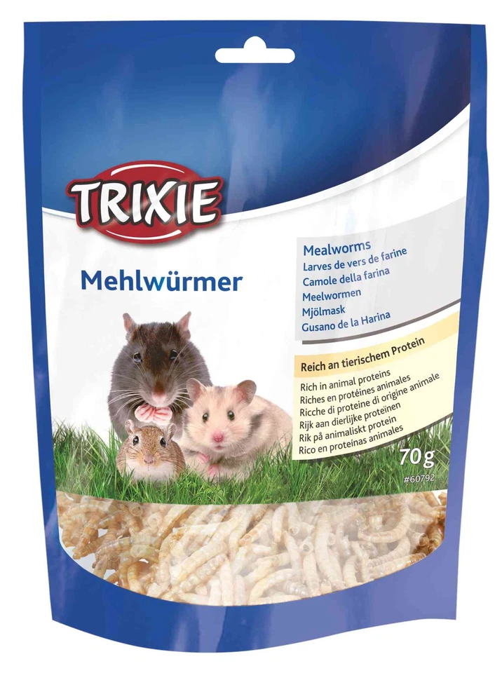 Trixie 60792 Mehlwürmer getrocknet 5 X 70 G Sparpaket