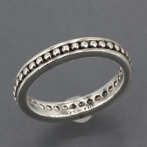 Retired Silpada Sterling SOUL IN TO IT Dotted Band Stackable Ring R6188 Sz 7 HTF - Picture 1 of 6